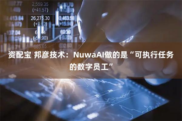 资配宝 邦彦技术：NuwaAI做的是“可执行任务的数字员工”